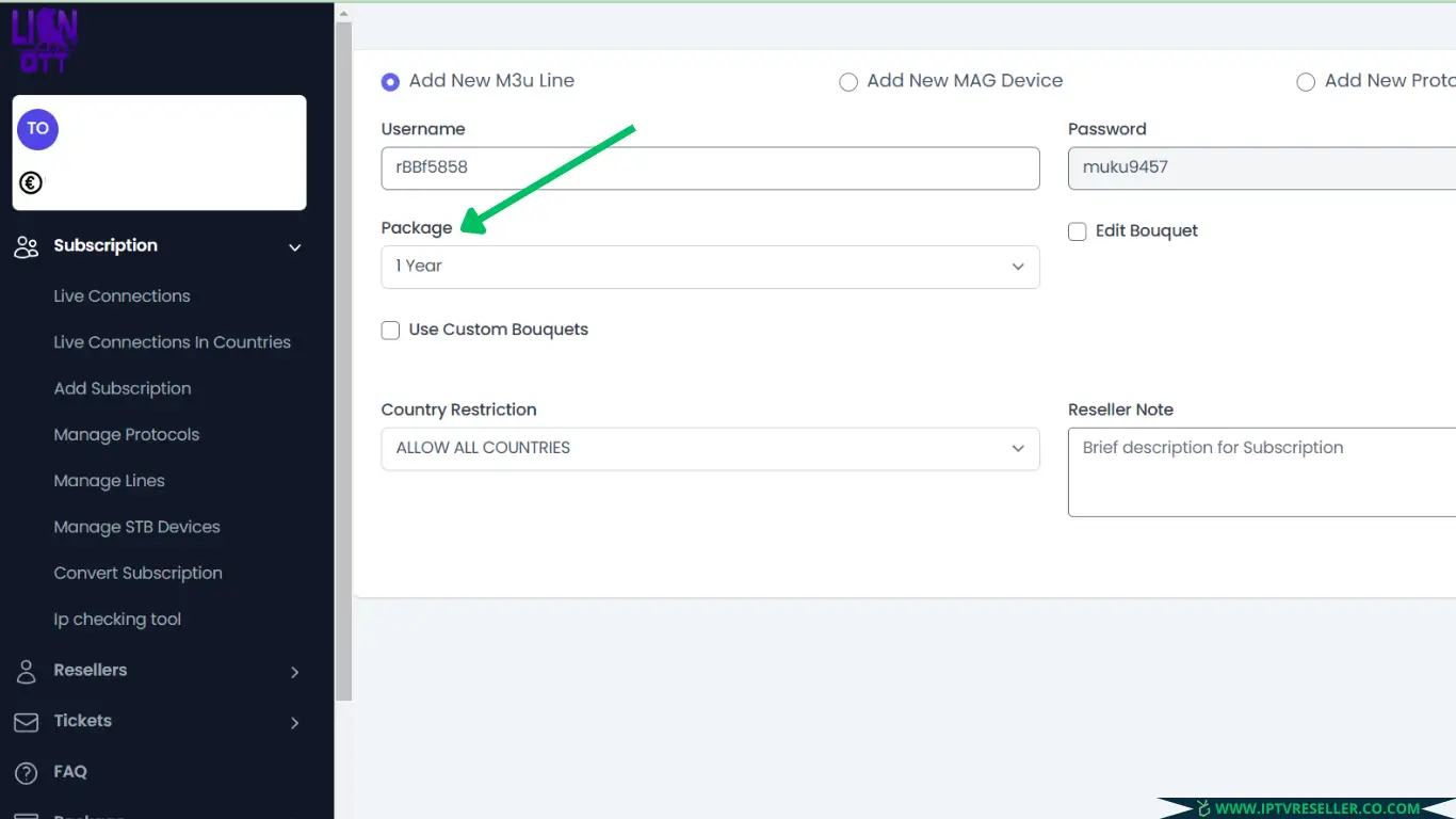 Select Subscription