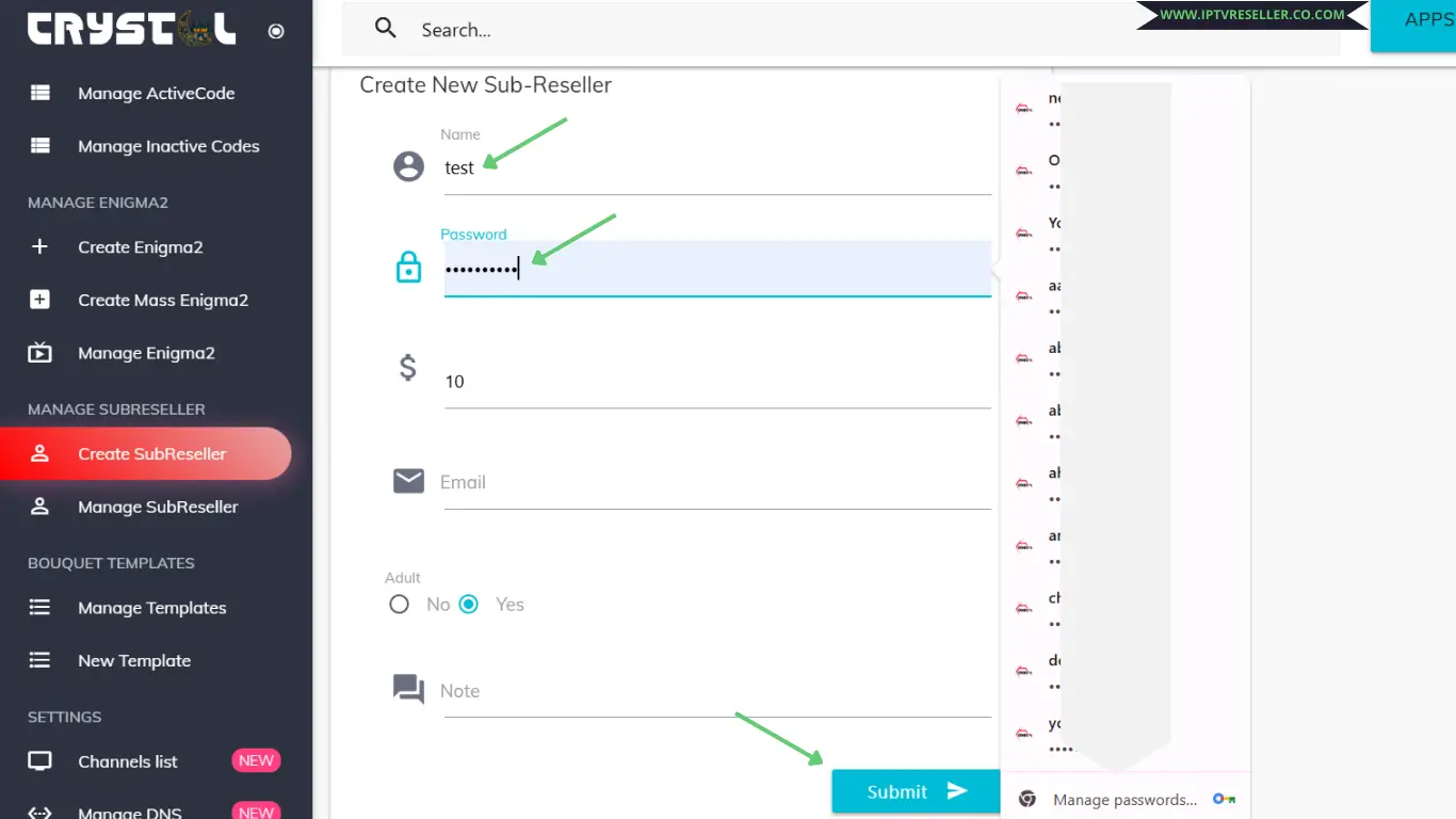 add crystal reseller username and password (1)
