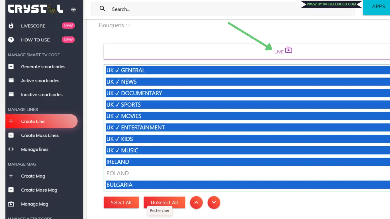 choose crystal channels